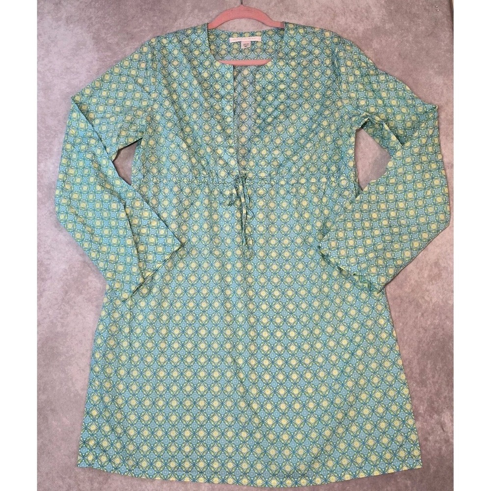 Victorias Secret Womens ML Turquoise Green Swimsuit Coverup Empire‎ Waist Light